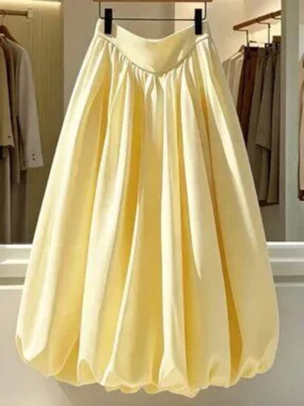 Yellow Cute Women's A-Line Floral Ruffle Hem Beach Skirt